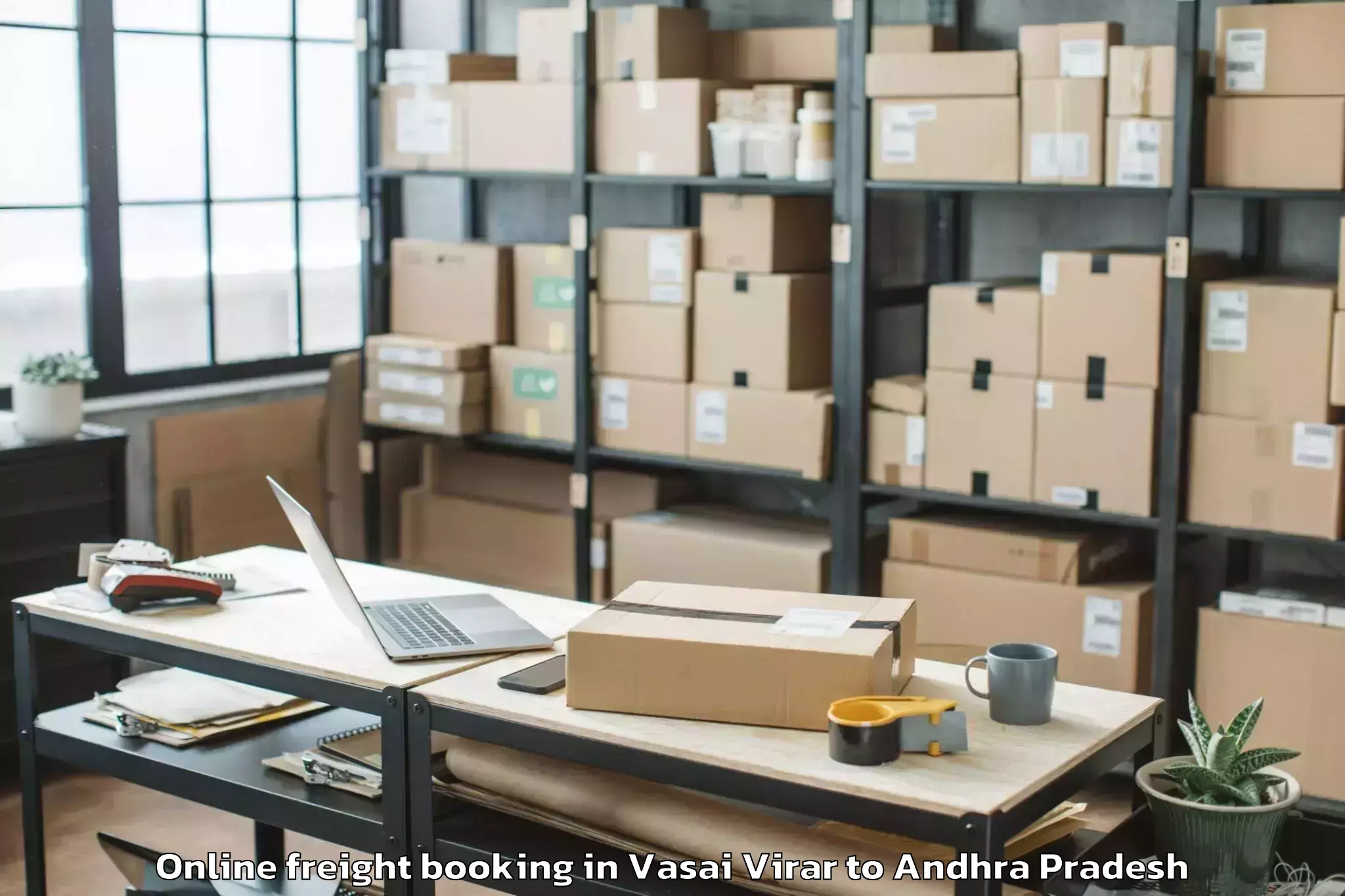 Professional Vasai Virar to Ambajipeta Online Freight Booking